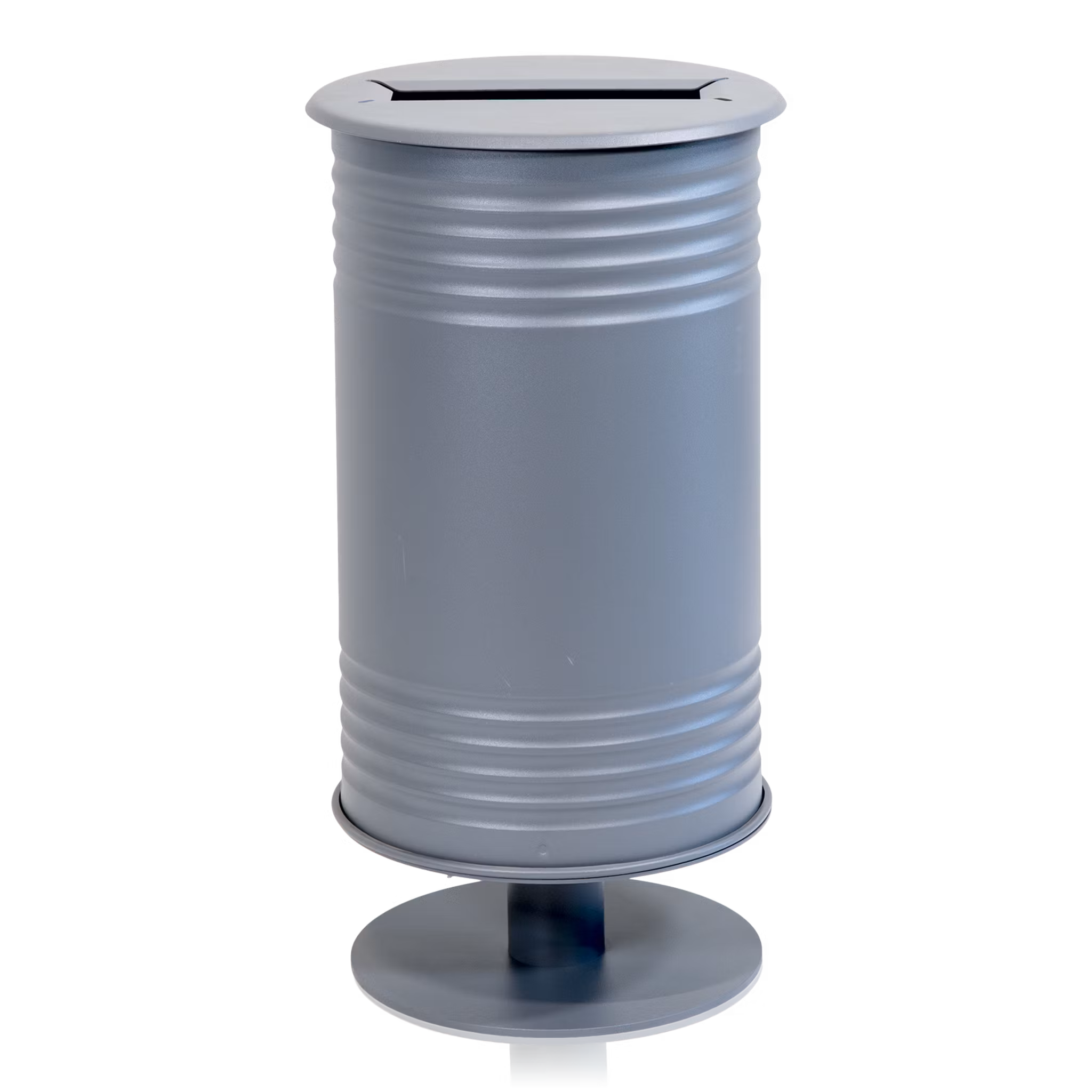 Avfallsbehållare för papper, med fot, grå,  13510-014-136