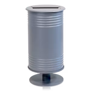 Avfallsbehållare för papper, med fot, grå,  13510-014-136