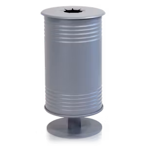 Avfallsbehållare för pant, med fot, grå, 3510-013-136