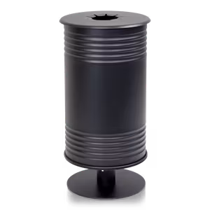 Avfallsbehållare för pant, med fot, svart, 13510-013-196