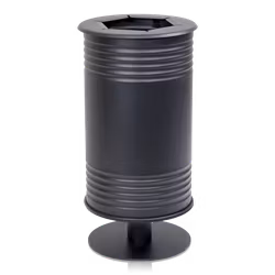 Avfallsbehållare brännbart, med fot, svart, 13510-015-196