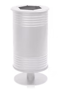Avfallsbehållare brännbart, med fot, vit, 13510-015-141