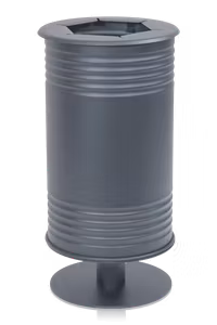 Avfallsbehållare brännbart, med fot, grå, 13510-015-136