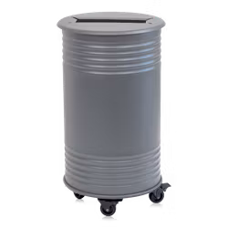 Avfallsbehållare papper, hjul, grå, 13510-017-136