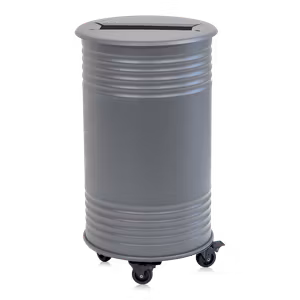 Avfallsbehållare papper, hjul, grå, 13510-017-136