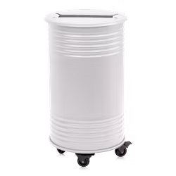 Avfallsbehållare papper, hjul, vit, 13510-017-141