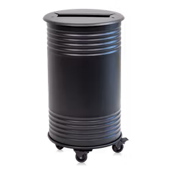 Avfallsbehållare papper, hjul, svart, 13510-017-196