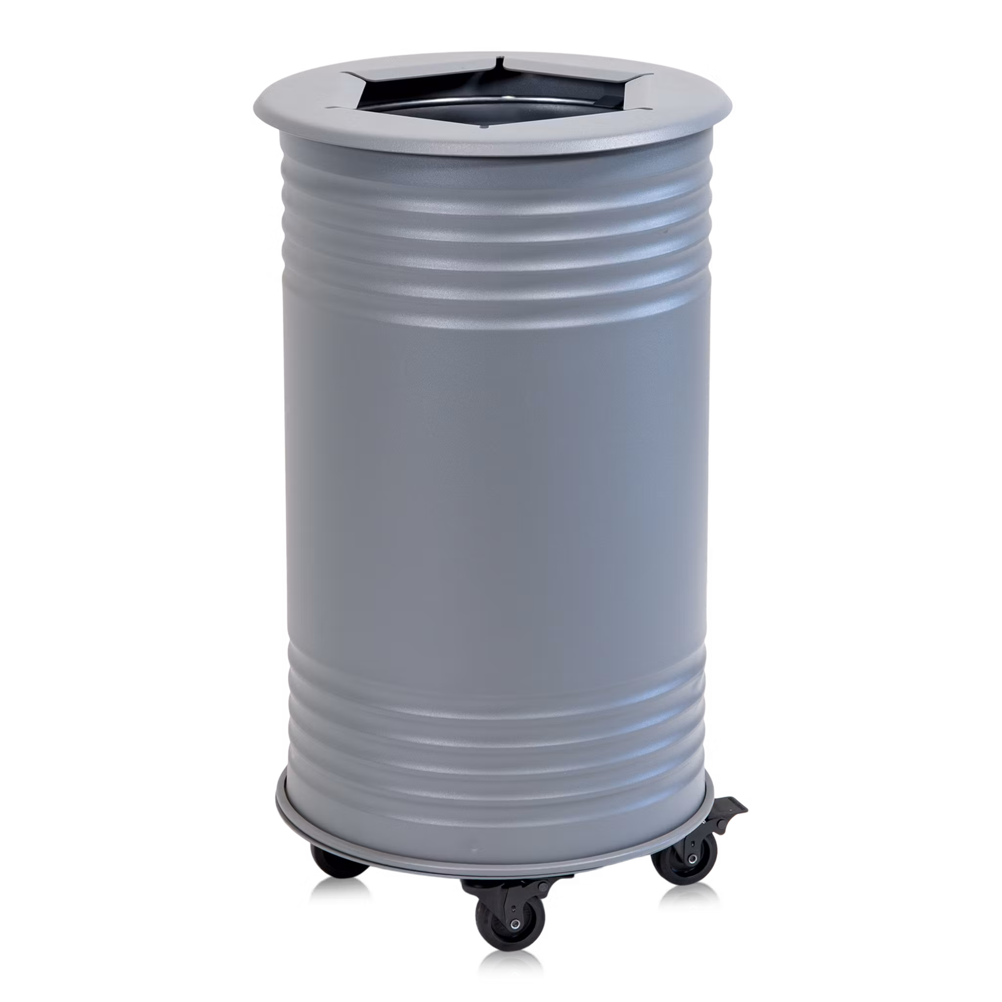 Avfallsbehållare brännbart, hjul, grå, 13510-018-136