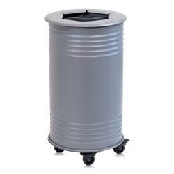 Avfallsbehållare brännbart, hjul, grå, 13510-018-136