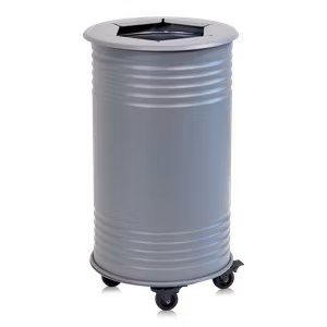 Avfallsbehållare brännbart, hjul, grå, 13510-018-136