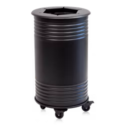 Avfallsbehållare brännbart, hjul, svart, 13510-018-196