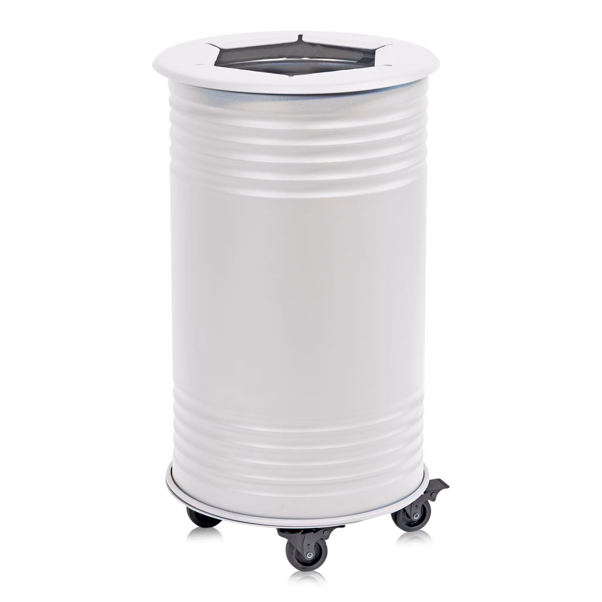 Avfallsbehållare brännbart, hjul, vit, 13510-018-141