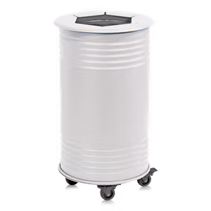 Avfallsbehållare brännbart, hjul, vit, 13510-018-141