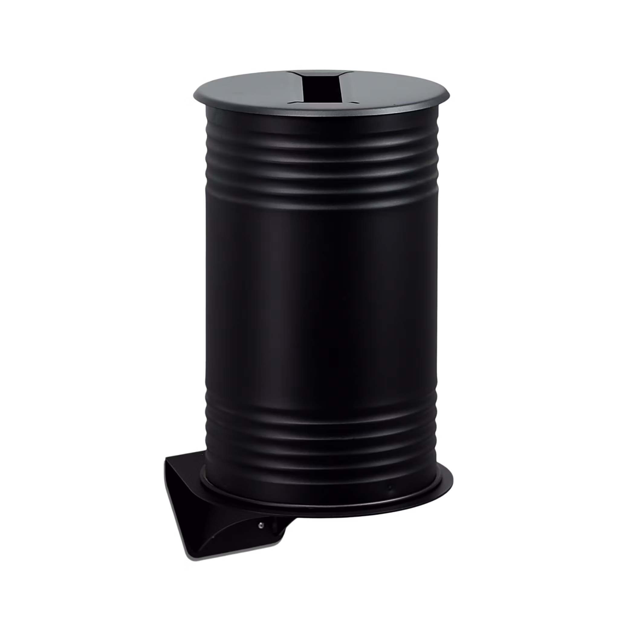 Svart avfallsbehållare för papper, vägg, 13510-008-196