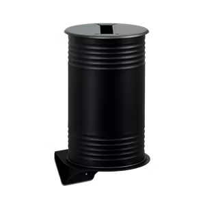 Svart avfallsbehållare för papper, vägg, 13510-008-196