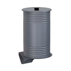 Grå avfallsbehållare för papper, vägg, 13510-008-136