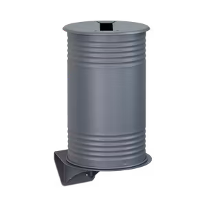 Grå avfallsbehållare för papper, vägg, 13510-008-136