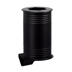 Svart avfallsbehållare brännbart, vägg, 13510-009-196