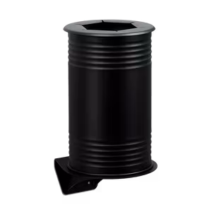 Svart avfallsbehållare brännbart, vägg, 13510-009-196