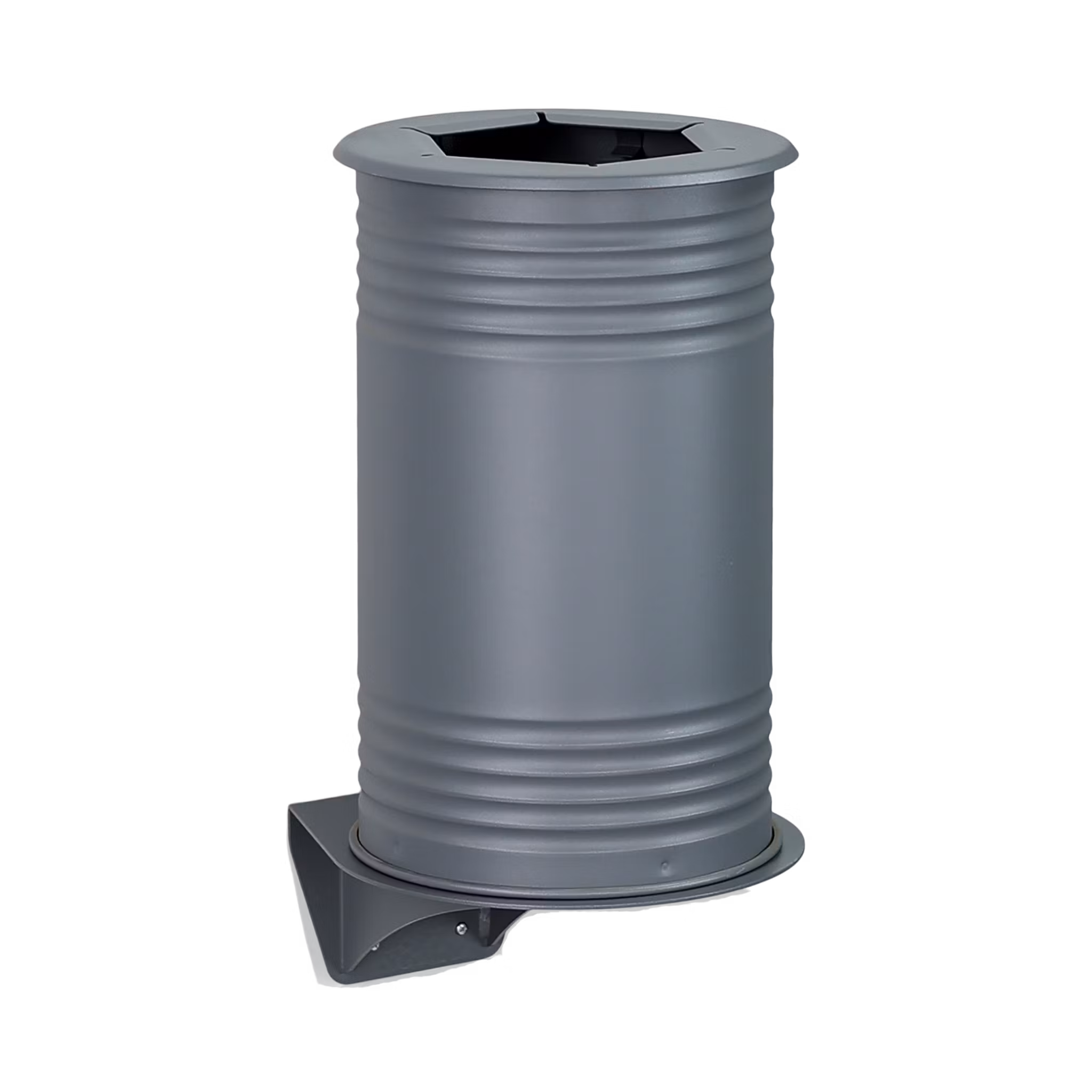 Grå avfallsbehållare brännbart, vägg, 13510-009-136