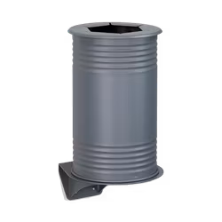 Grå avfallsbehållare brännbart, vägg, 13510-009-136