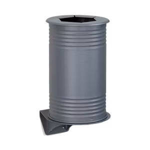 Grå avfallsbehållare brännbart, vägg, 13510-009-136