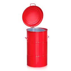 Avfallsbehållare 115 liter röd, 2-474-5