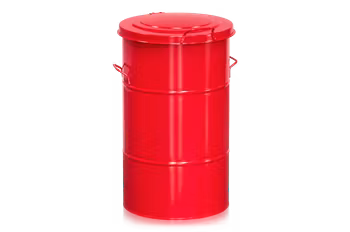 Avfallsbehållare 115 liter röd, 2-474-5
