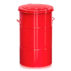 Avfallsbehållare 115 liter röd, 2-474-5