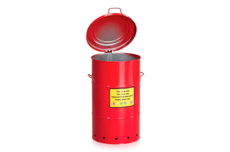 Avfallstunna Säkerhet 115 liter röd, 2-482-5
