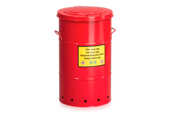 Avfallstunna Säkerhet 115 liter röd, 2-482-5