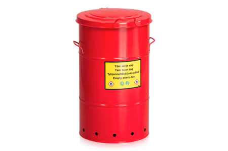Avfallstunna Säkerhet 115 liter röd, 2-482-5