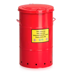 Avfallstunna Säkerhet 115 liter röd, 2-482-5