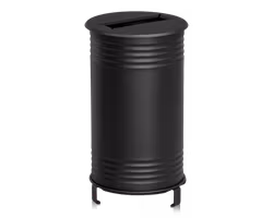 Avfallsbehållare Tin, papper, svart, 13510-004-196