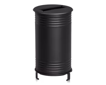 Avfallsbehållare Tin, papper, svart, 13510-004-196