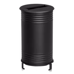Avfallsbehållare Tin, papper, svart, 13510-004-196