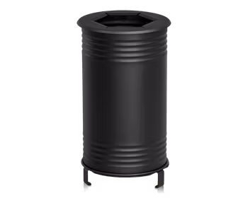 Avfallsbehållare Tin, brännbart, svart, 13510-005-196