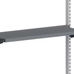 Hyllplan 900x210 mm grå inkl. konsol, 3-531-36