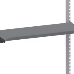 Hyllplan 900x210 mm grå inkl. konsol, 3-531-36