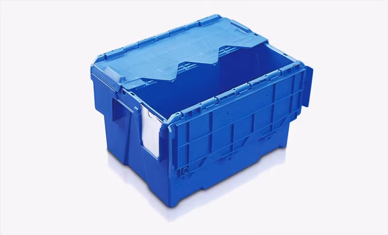 Plastlåda med lock 400x300x264mm, 22 liter