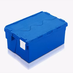 Plastlåda med lock 600x400x264mm, 48 liter