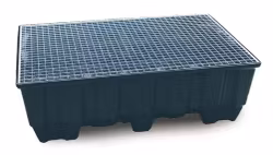 Miljöpall med galvat galler 1220x820x420 mm, 220 liter