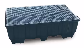 Miljöpall med galvat galler 1220x820x420 mm, 220 liter