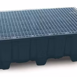 Miljöpall med galvat galler 1220x820x420 mm, 220 liter