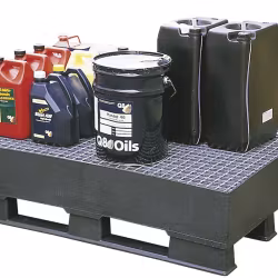 Miljöpall med galvat galler 1200x800x315 mm, 140 liter