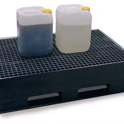 Miljöpall med galvat galler 1200x800x315 mm, 140 liter