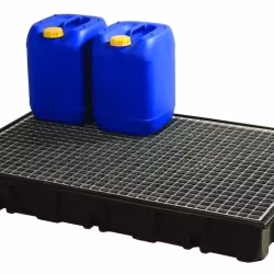 Spilltråg med galvat galler 1230x830x160 mm, 120 liter