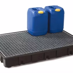 Spilltråg med galvat galler 1230x830x160 mm, 120 liter