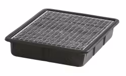 Uppsamlingskärl med galvat galler 800x600 mm, 16 liter