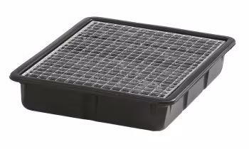 Uppsamlingskärl med galvat galler 800x600 mm, 16 liter